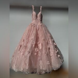 Pink Embellished Quince/Prom Dress size 0